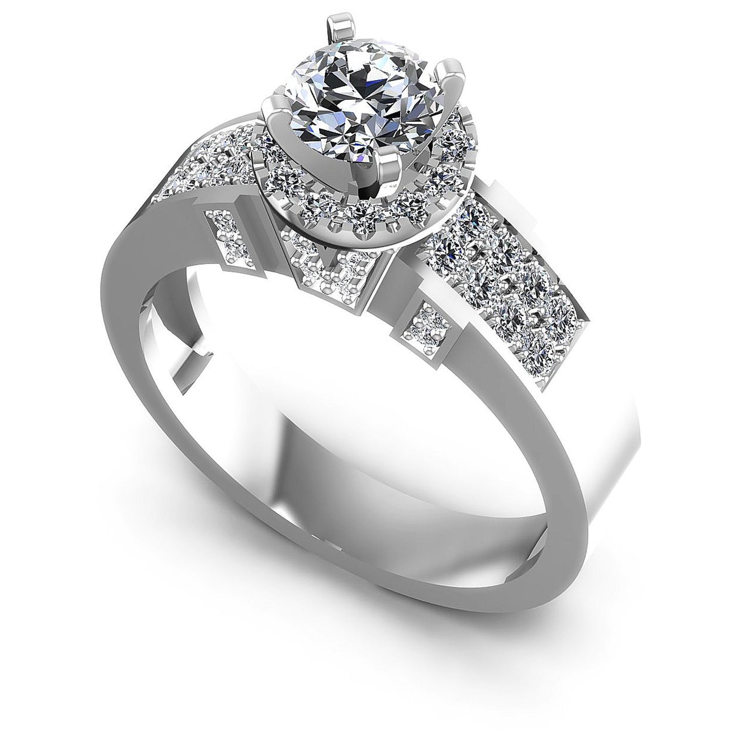 0.85CT Round  Cut Diamonds Engagement Rings