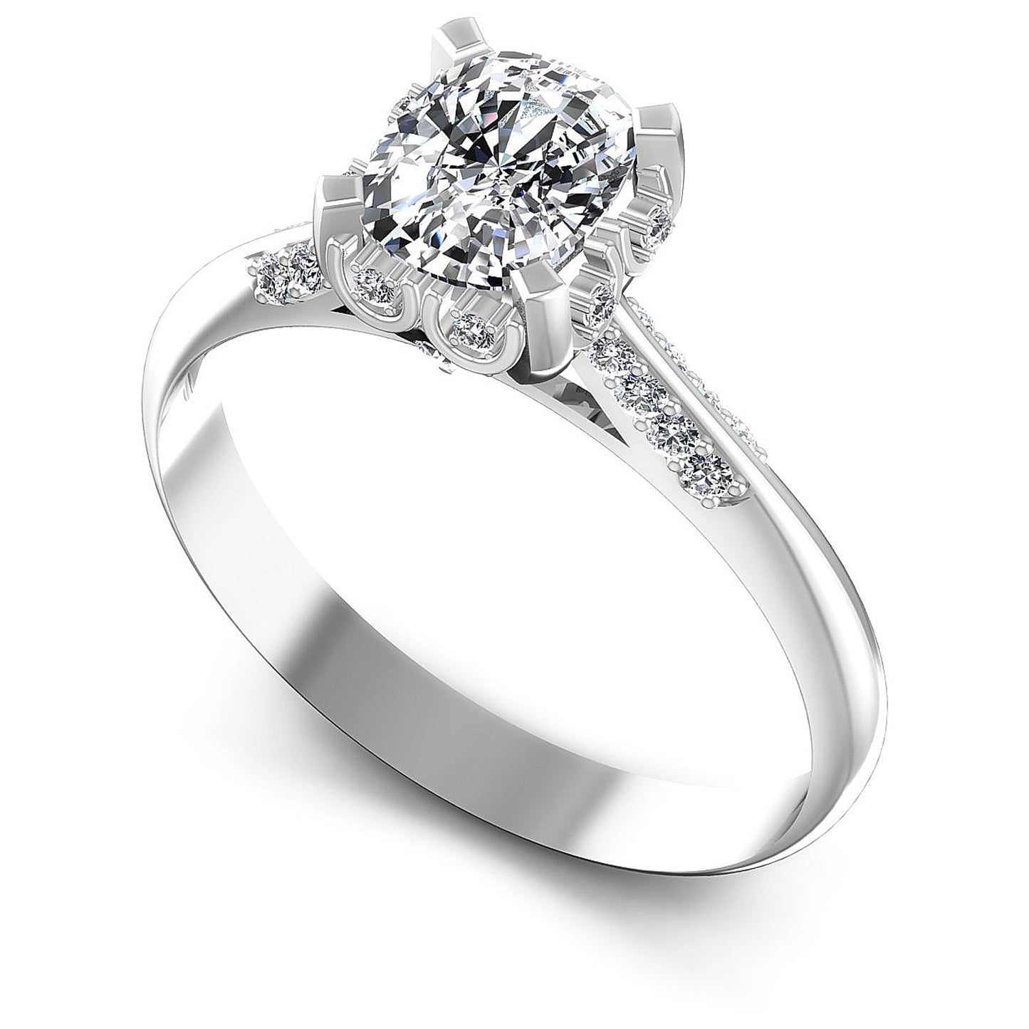0.50CT Cushion And Round  Cut Diamonds Engagement Rings