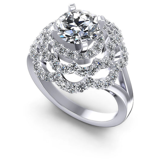1.25CT Round  Cut Diamonds Engagement Rings