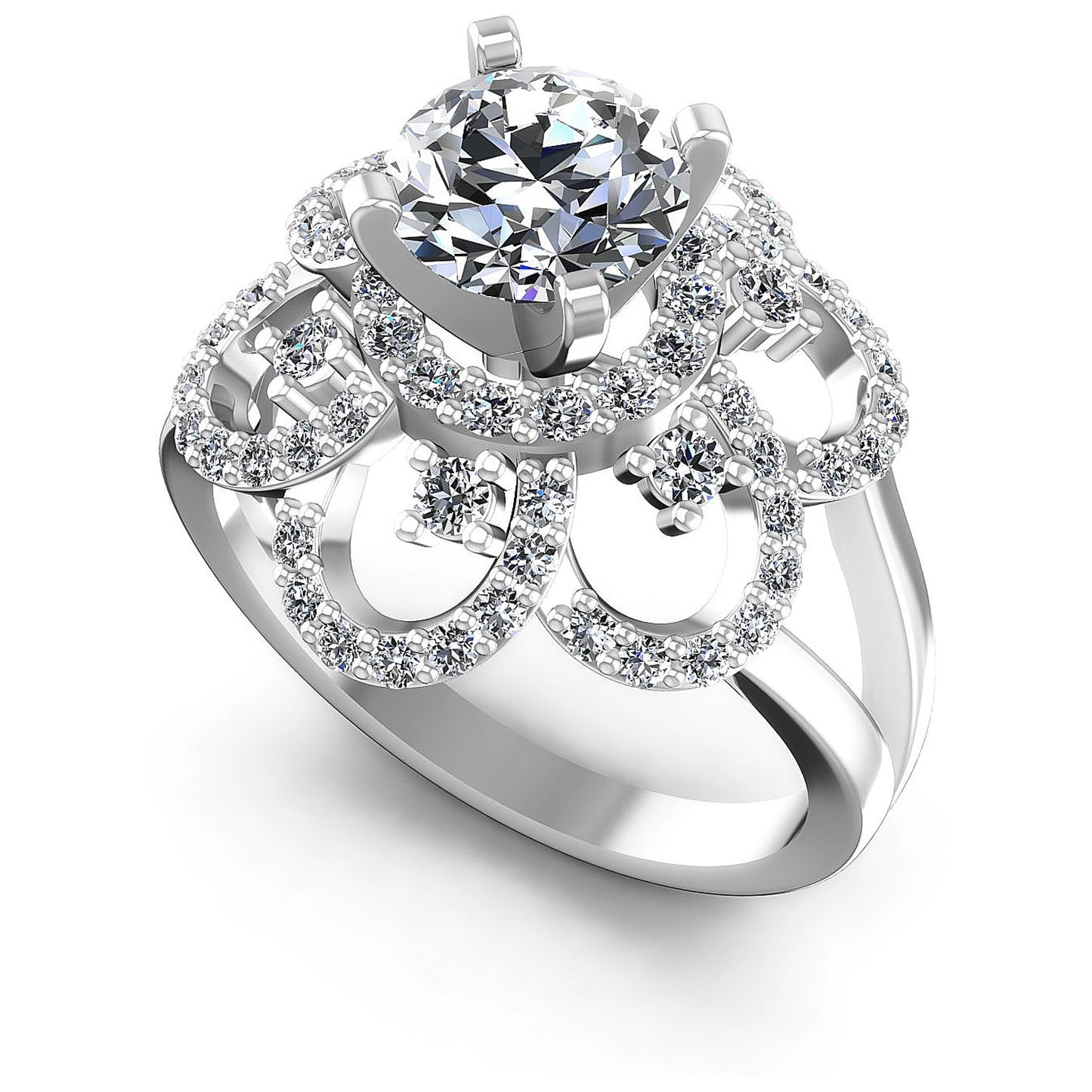 1.15CT Round  Cut Diamonds Engagement Rings