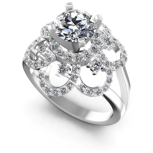 1.15CT Round  Cut Diamonds Engagement Rings