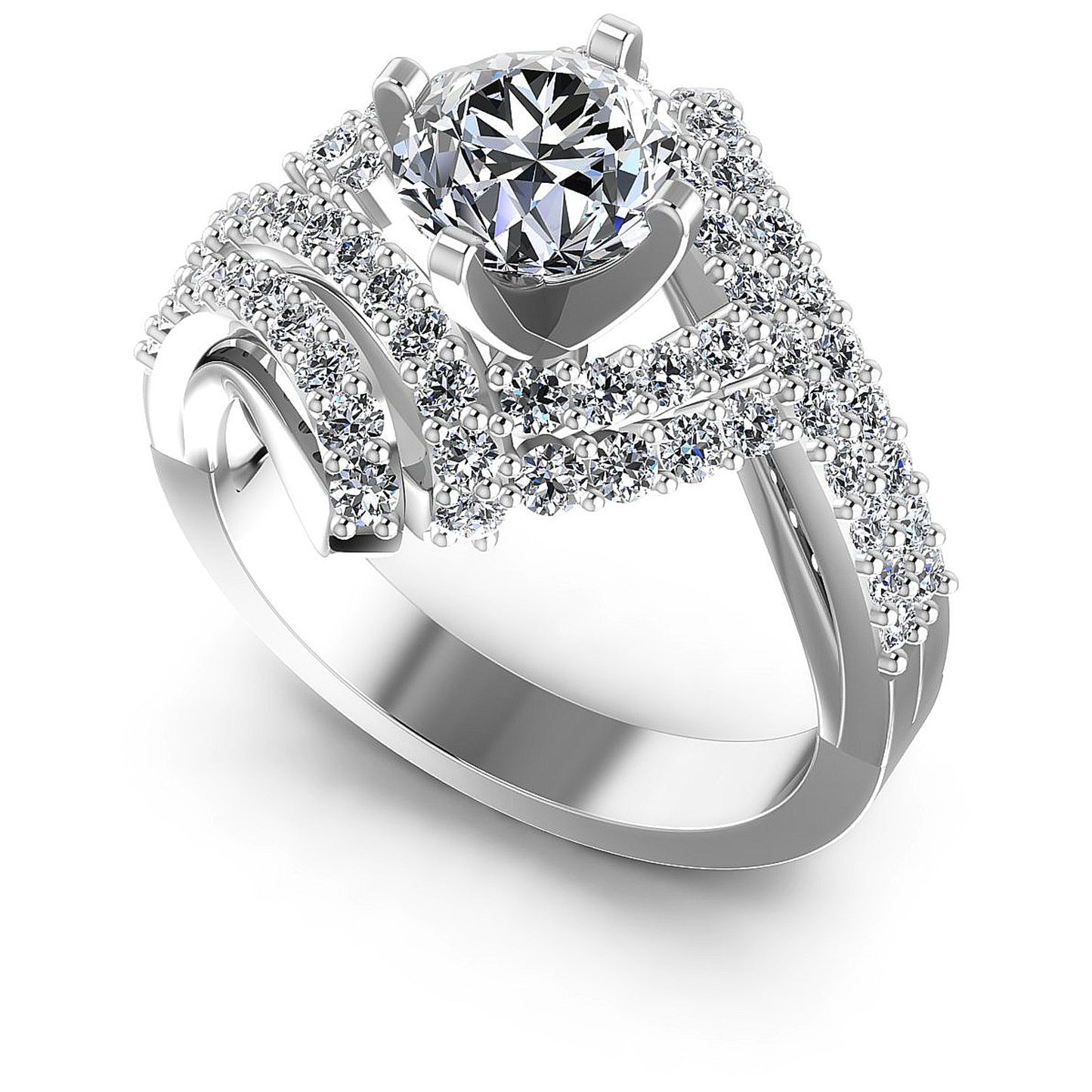 1.15CT Round  Cut Diamonds Engagement Rings