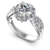 Round Diamonds 1.40CT Halo Ring in 14KT White Gold