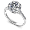 Round and Marquise Diamonds 0.85CT Halo Ring in 14KT White Gold