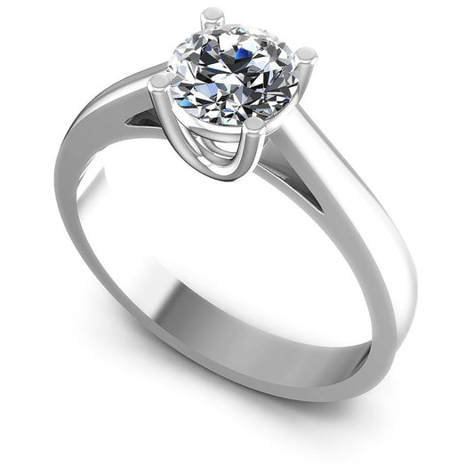 Round Diamonds 0.35CT Solitaire Ring in 14KT White Gold