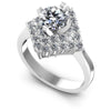 Round Diamonds 1.20CT Halo Ring in 14KT White Gold
