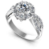 Round Diamonds 1.40CT Halo Ring in 14KT White Gold