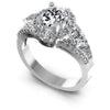 Round and Oval and Heart Diamonds 1.30CT Halo Ring in 14KT White Gold