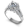 Round Diamonds 1.15CT Halo Ring in 14KT White Gold