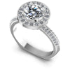 Round Diamonds 0.95CT Halo Ring in 14KT White Gold