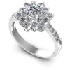 Round Diamonds 1.05CT Halo Ring in 14KT White Gold