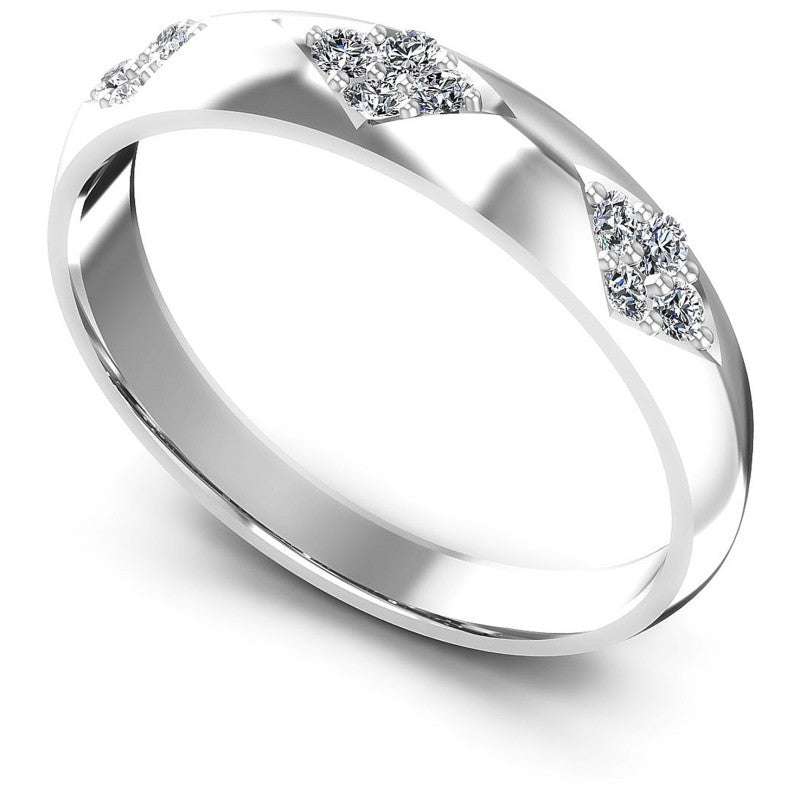 Round Diamonds 0.25CT Diamonds Wedding Band in 14KT White Gold