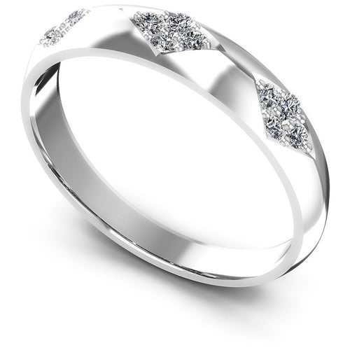 Round Diamonds 0.25CT Diamonds Wedding Band in 14KT White Gold