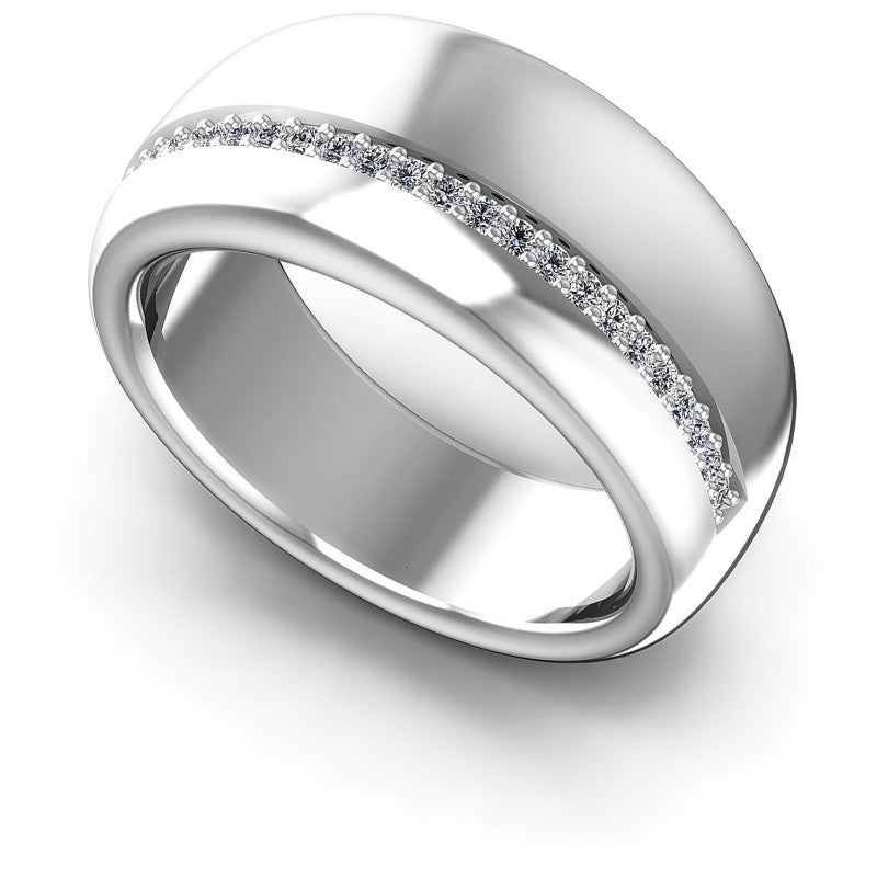 Round Diamonds 0.25CT Diamonds Wedding Band in 14KT White Gold