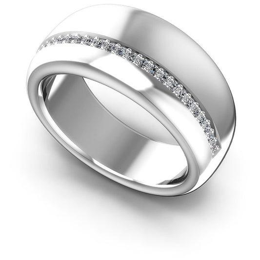Round Diamonds 0.25CT Diamonds Wedding Band in 14KT White Gold