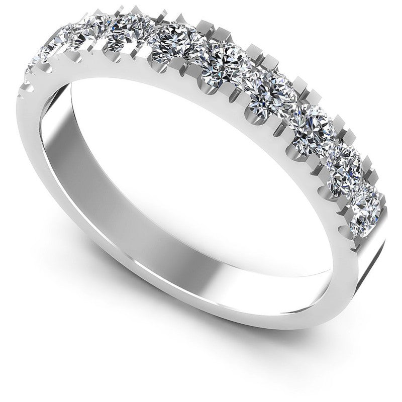 Round Diamonds 1.00CT Diamonds Wedding Band in 14KT White Gold