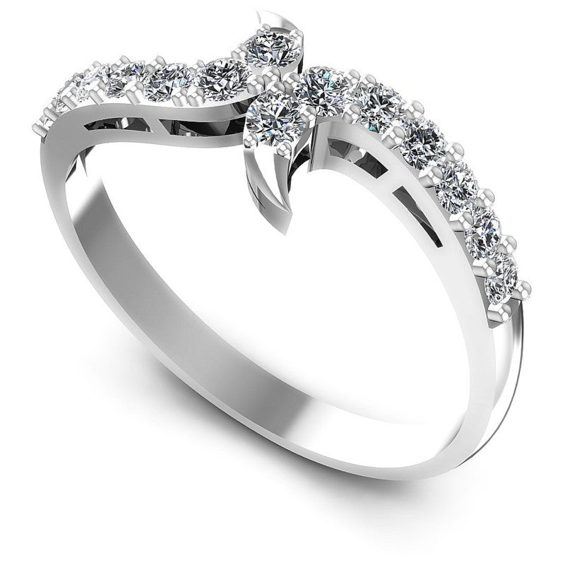 Round Diamonds 0.40CT Diamonds Wedding Band in 14KT White Gold