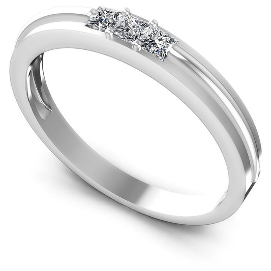 Princess Diamonds 0.15CT Diamonds Wedding Band in 14KT White Gold