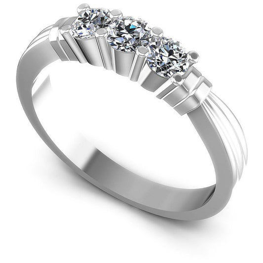 Round Diamonds 0.50CT Diamonds Wedding Band in 14KT White Gold