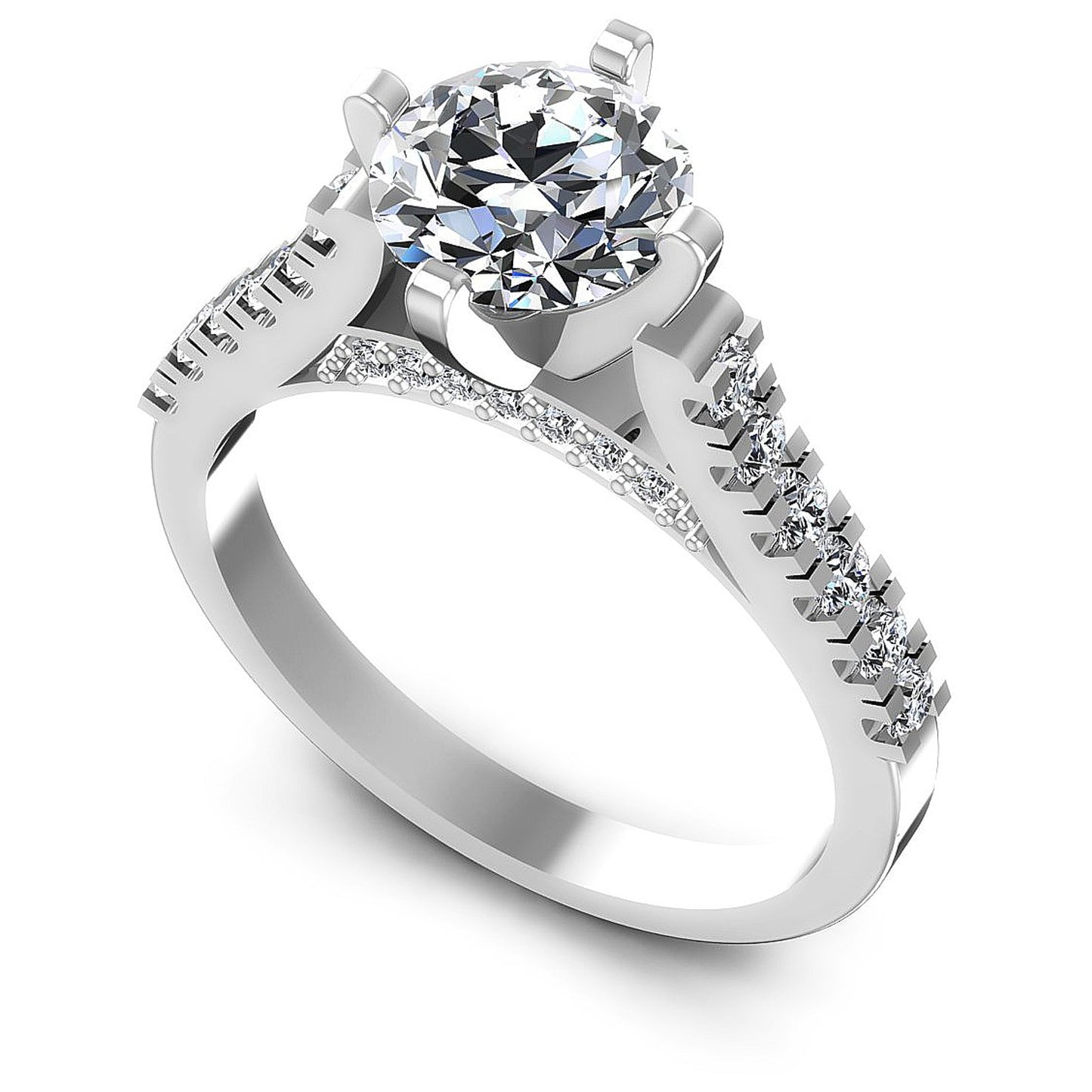 0.75CT Round  Cut Diamonds Engagement Rings
