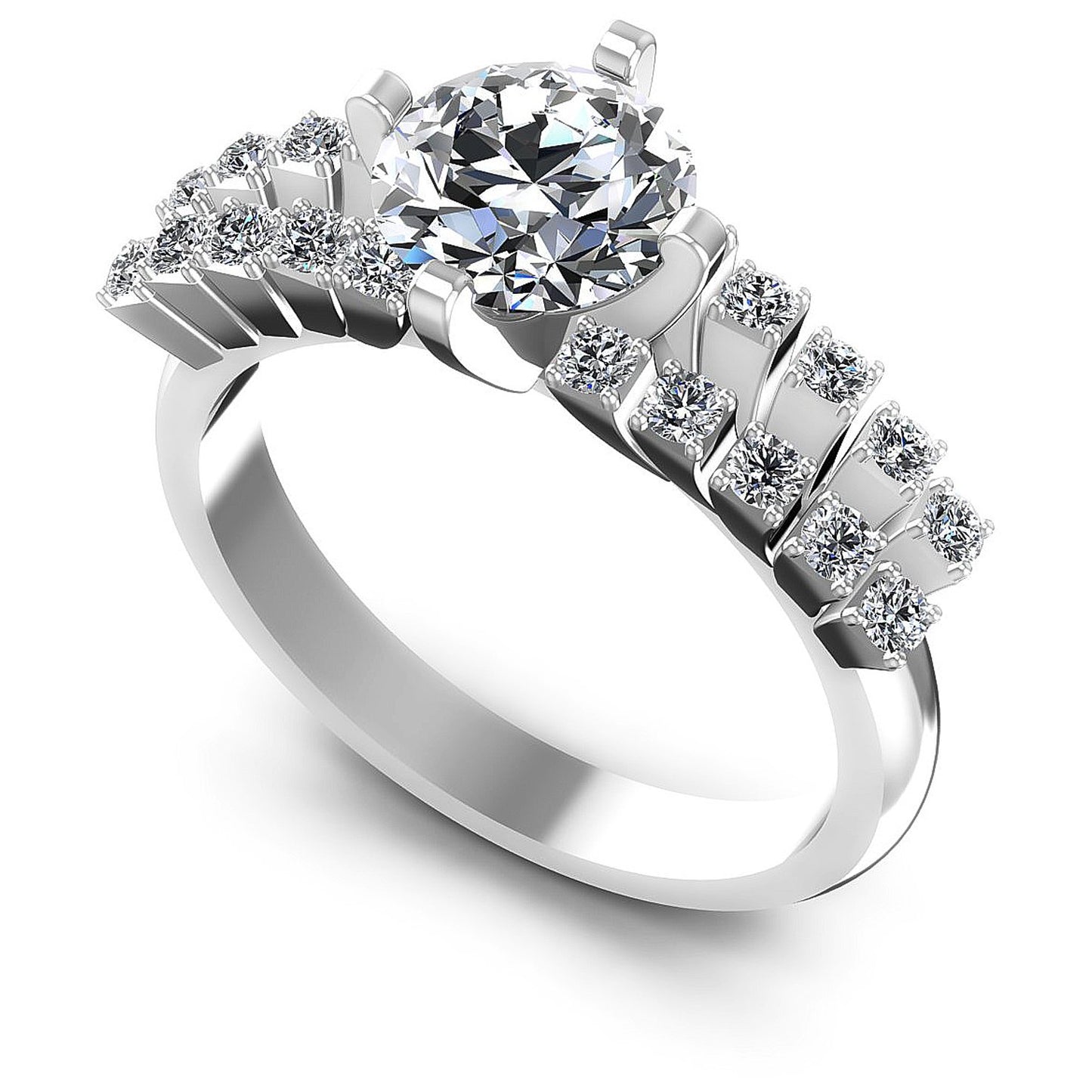 0.70CT Round  Cut Diamonds Engagement Rings