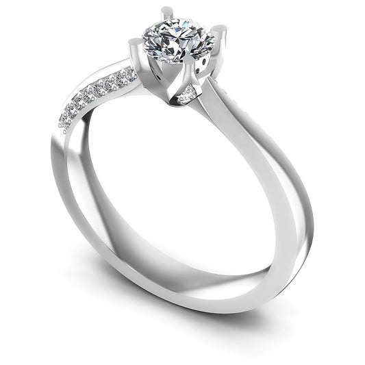 0.55CT Round  Cut Diamonds Engagement Rings