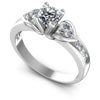 0.90CT Round And Princess  Cut Diamonds Engagement Rings