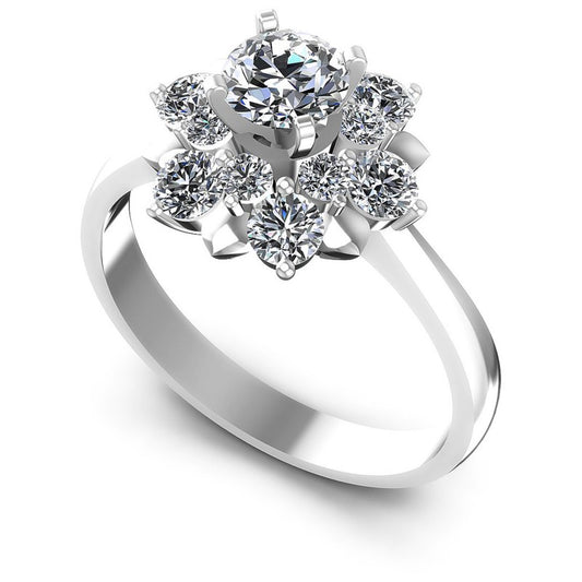 Round Diamonds 1.15CT Engagement Ring in 14KT White Gold