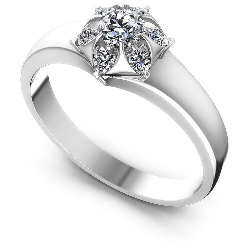 Round Diamonds 0.35CT Fashion Ring in 14KT White Gold