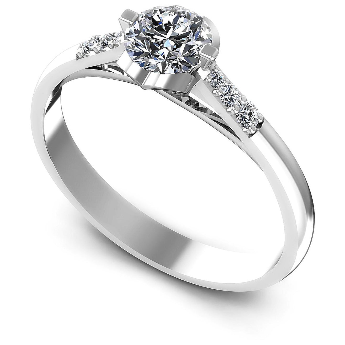 0.50CT Round  Cut Diamonds Engagement Rings