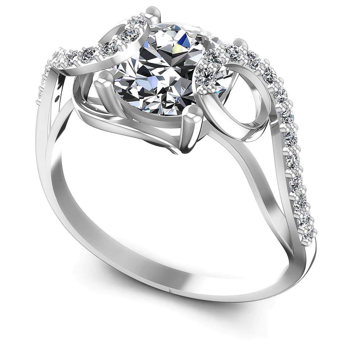 0.55CT Round  Cut Diamonds Engagement Rings