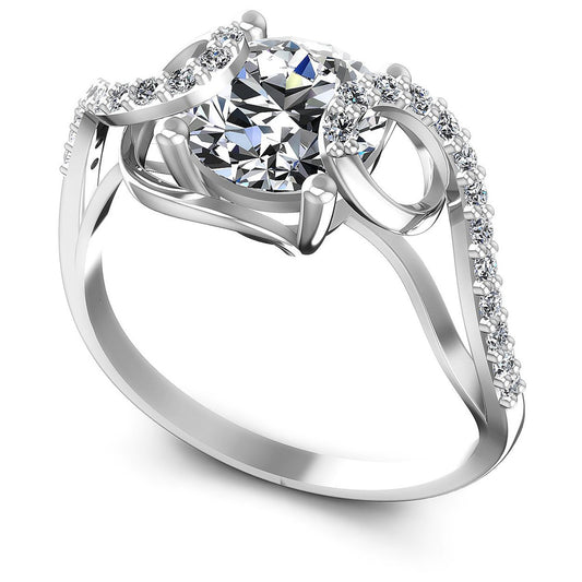 0.55CT Round  Cut Diamonds Engagement Rings