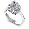 Round Diamonds 1.10CT Engagement Ring in 14KT White Gold