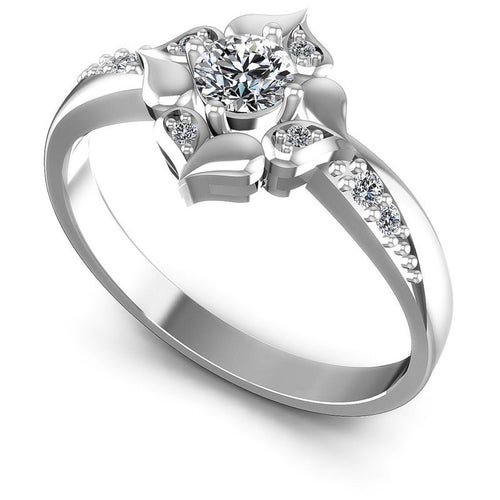 Round Diamonds 0.40CT Fashion Ring in 14KT White Gold