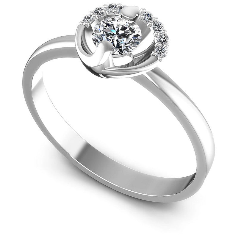 Round Diamonds 0.35CT Fashion Ring in 14KT White Gold