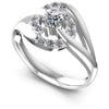 Round Diamonds 0.50CT Fashion Ring in 14KT White Gold