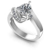 0.70CT Pear And Round  Cut Diamonds Engagement Rings
