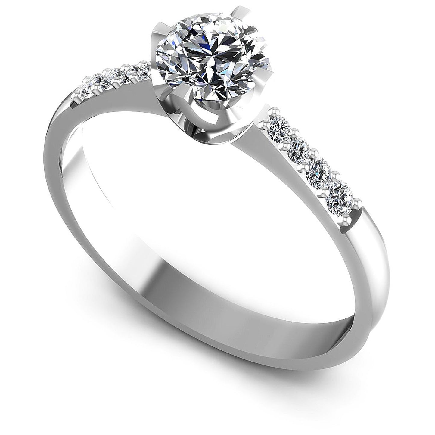 0.50CT Round  Cut Diamonds Engagement Rings