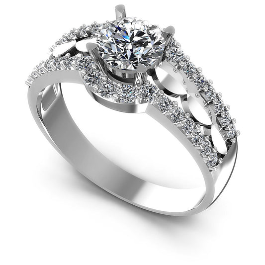 0.80CT Round  Cut Diamonds Engagement Rings