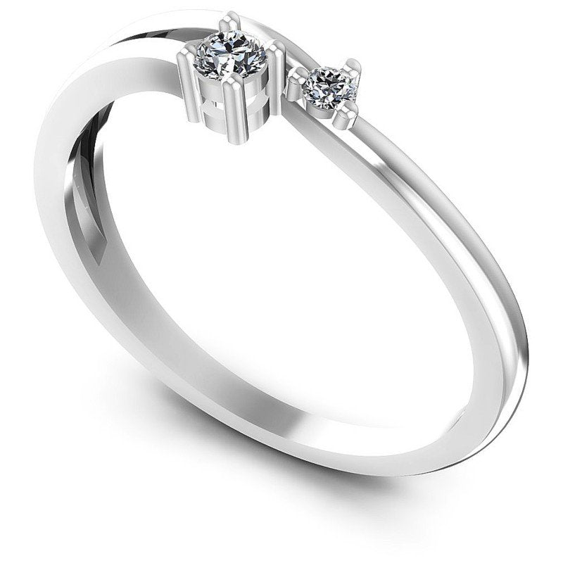 Round Diamonds 0.15CT Fashion Ring in 14KT White Gold
