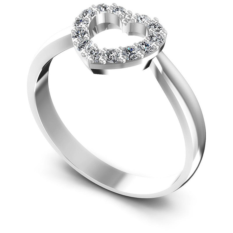 Round Diamonds 0.25CT Fashion Ring in 14KT White Gold