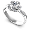 Round Diamonds 0.40CT Fashion Ring in 14KT White Gold