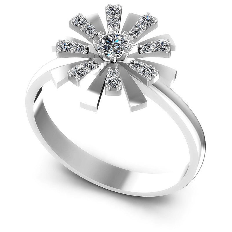 Round Diamonds 0.30CT Fashion Ring in 14KT White Gold