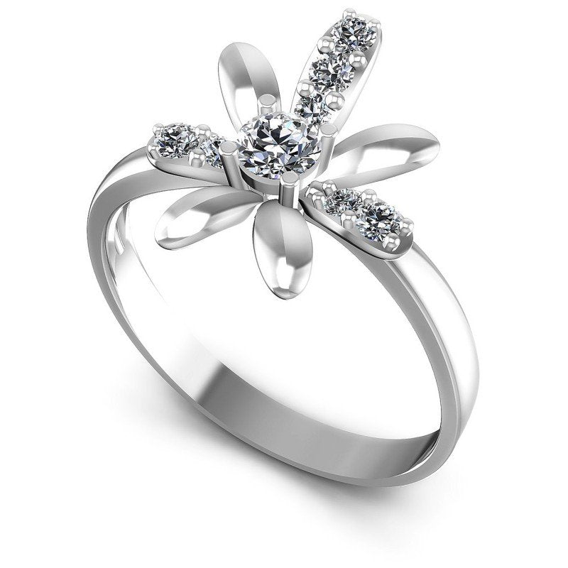 Round Diamonds 0.35CT Fashion Ring in 14KT White Gold