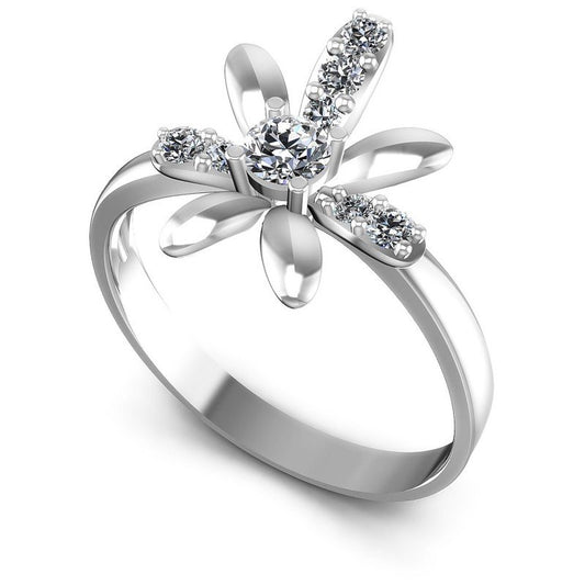 Round Diamonds 0.35CT Fashion Ring in 14KT White Gold