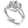 Round and Marquise Diamonds 0.40CT Fashion Ring in 14KT White Gold