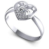 Round Diamonds 0.20CT Fashion Ring in 14KT White Gold