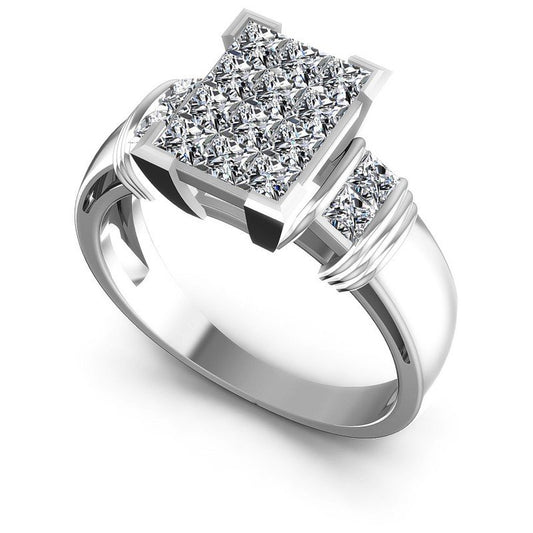 Princess Diamonds 1.05CT Fashion Ring in 14KT White Gold