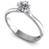 Round Diamonds 0.35CT Solitaire Ring in 14KT White Gold