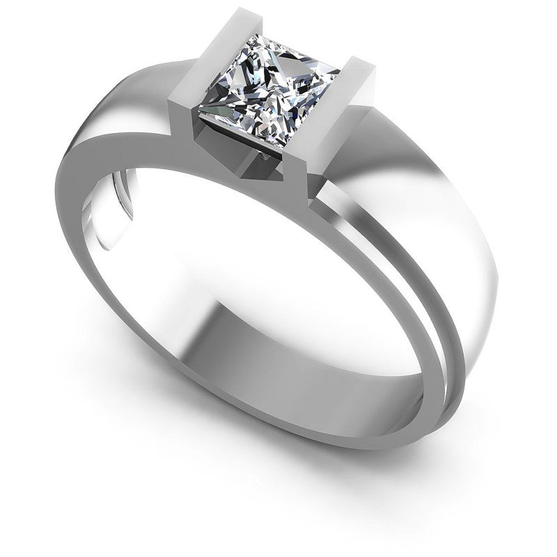 Princess Diamonds 0.35CT Solitaire Ring in 14KT White Gold